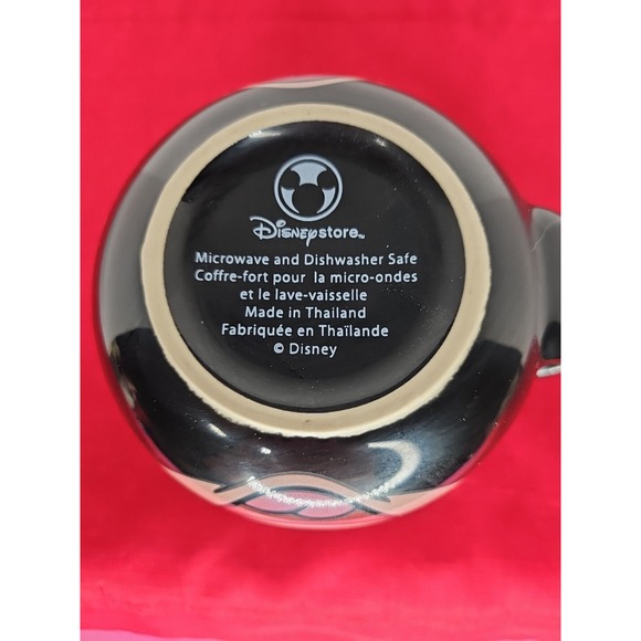 Disney Store Coffee Mug Large Mickey Mouse Face Black Double Sided Ceramic Cup - Picture 6 of 7